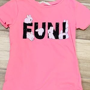 3/$10 H&M Girls Funny Bunny shirt